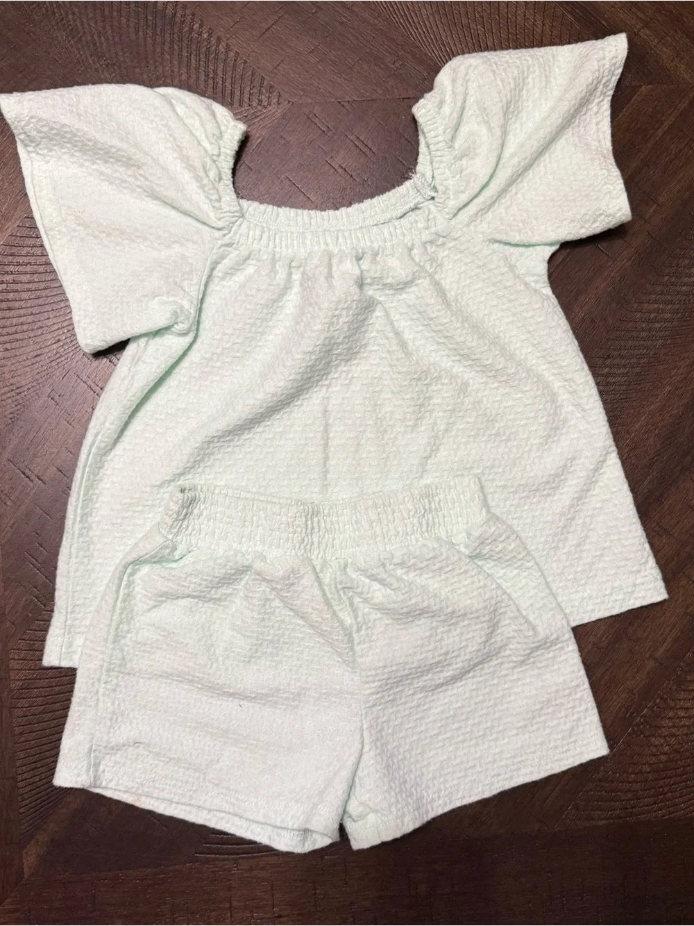 Mint Green Seersucker & Floral Pink Matching Sets